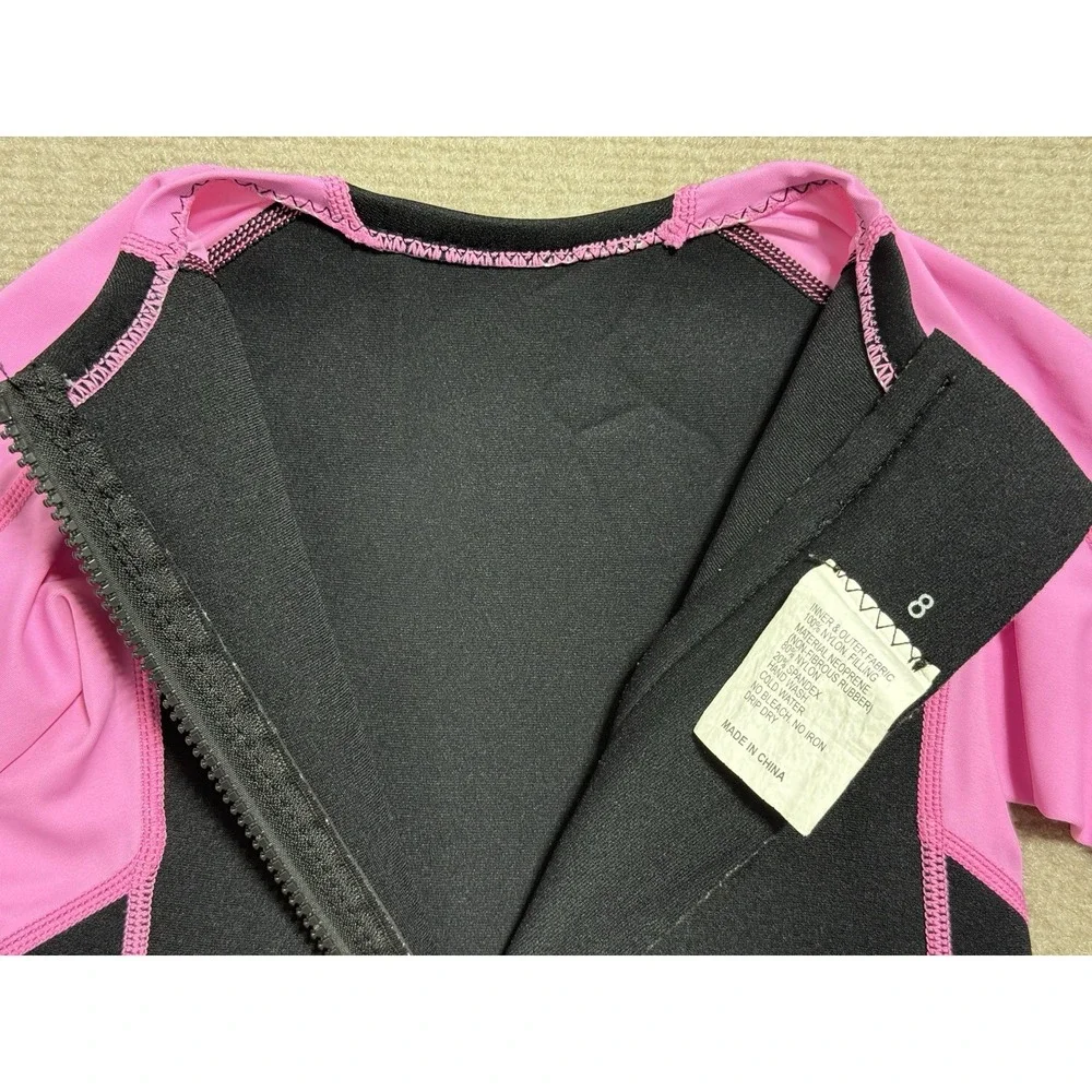 Kids Stingray Aqua Sphere Wetsuit Size 8 Pink / Black Short Sleeve Beach‎ Summer